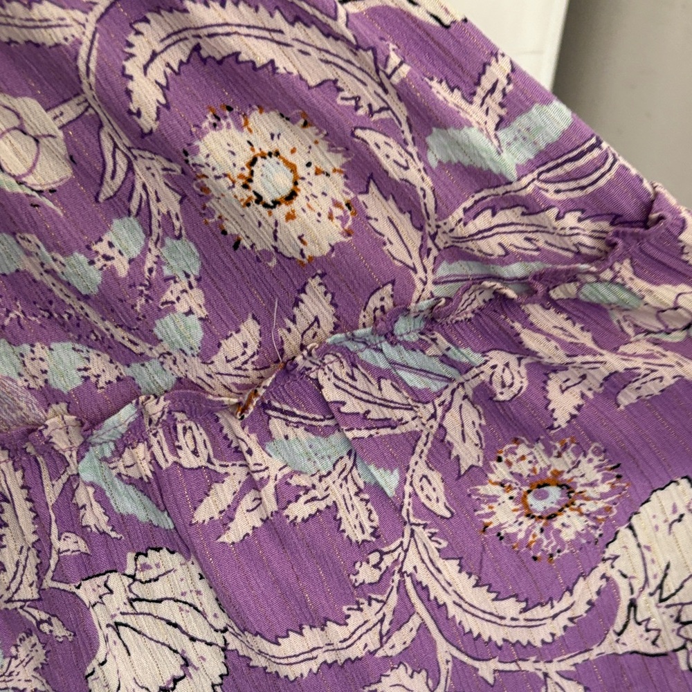 Haute Hippie Purple Floral Long Sleeve Dress - Picture 5 of 12